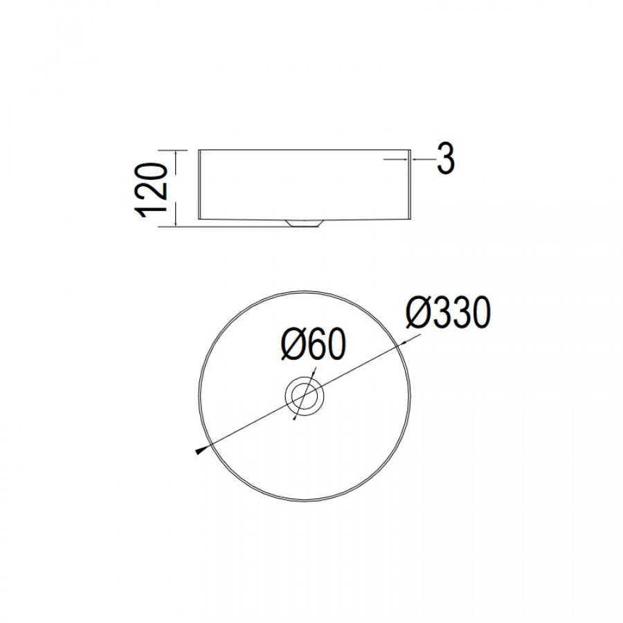 ΕΠΙΤΡΑΠΕΖΙΟΣ ΝΙΠΗΤΡΑΣ ΙΝΟΧ MILO PVD 1033-811 33εκ