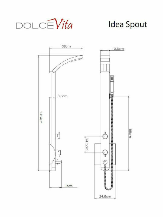 ΣΤΗΛΗ ΝΤΟΥΣ IDEA SPOUT SATIN IDEAS-100