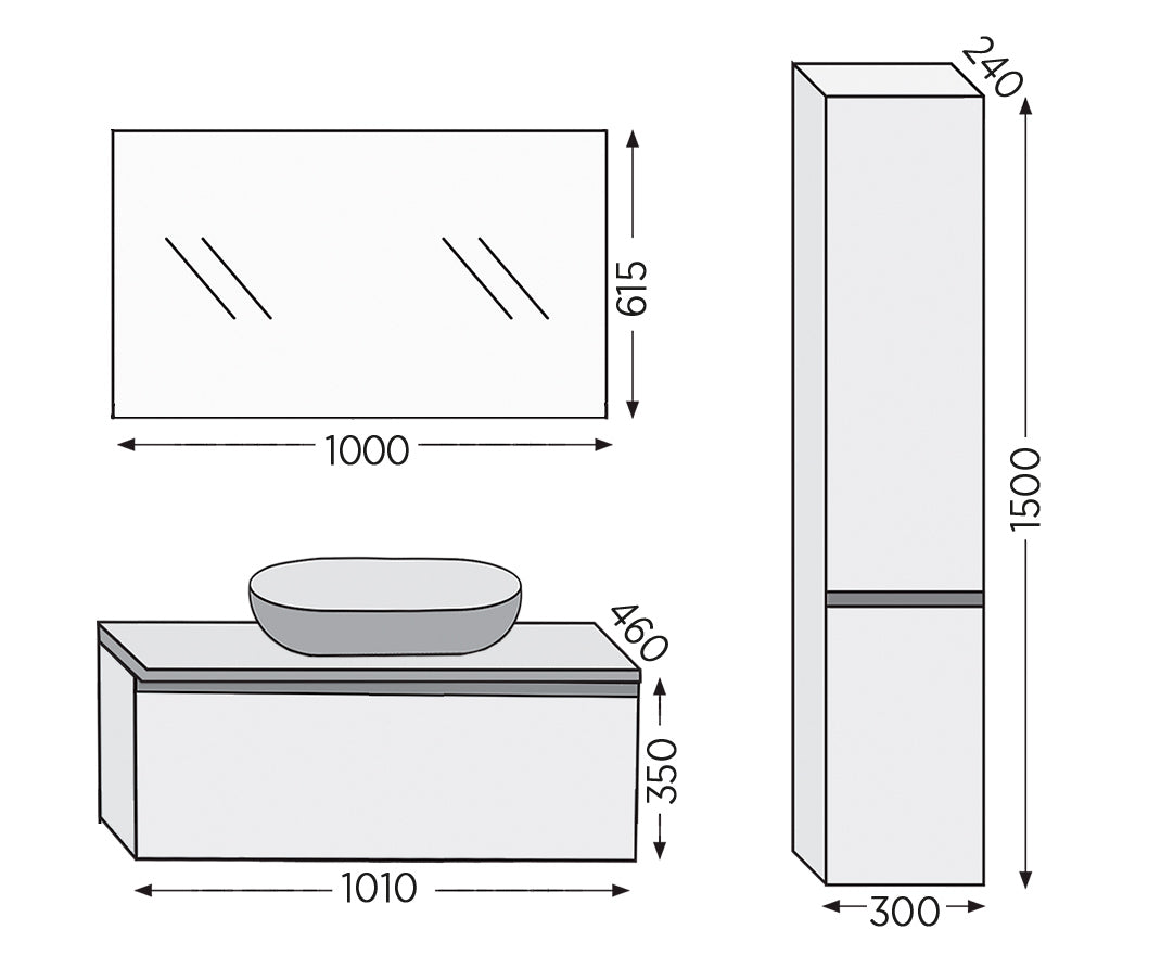 ROYAL BATH SEVILLA WALNUT 3SVCSCWL