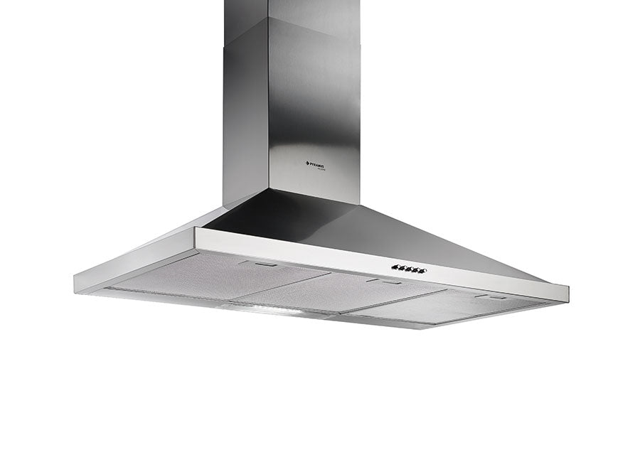 SQUARE CHIMNEY HOOD 90cm 065030901 PYRAMIS STAINLESS STEEL