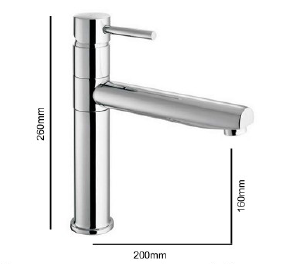 ART SINGLE COUNTERTOP SINK FAUCET TALL 082493 CHROME